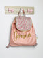 Le sac à dos enfant personnalisé Églantine gabardine pêche