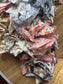 100 g de petites chutes de liberty of London pour boucles d'oreilles, barettes, appliqués