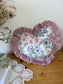 Coussin coeur volants rose thé