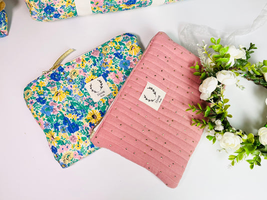 Babette la pochette plate matelassée Malvern meadow