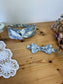 Ensemble : trousse de toilette, noeud papillon et headband personnalisable
