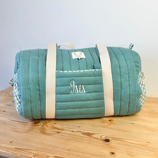 Léon le sac polochon enfant vert eucalyptus