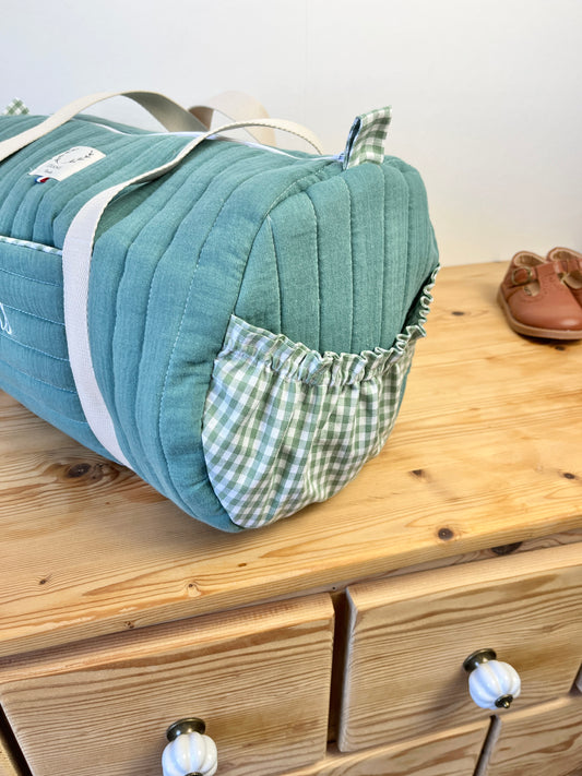 Léon le sac polochon enfant vert eucalyptus