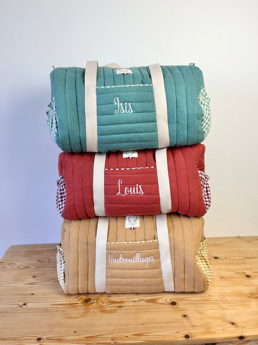 Léon the double gauze duffel bag - made to order