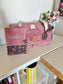 Louison le sac polochon personnalisé velours et Liberty Wiltshire burnt