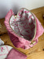 Colette modèle velours rose initiale dentelle