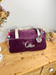 Louison le sac polochon enfant velours prune et blossom burgundi