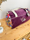 Louison le sac polochon enfant velours prune et blossom burgundi