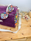 Louison le sac polochon enfant velours prune et blossom burgundi