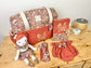 Ensemble : sac à langer, protège carnet , poupée, bloomer, et bandeau