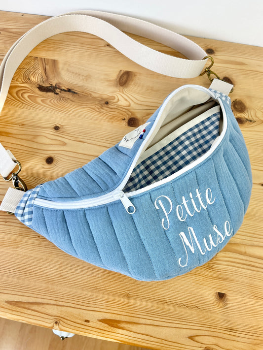 Roxane le sac banane enfant Bleu indigo