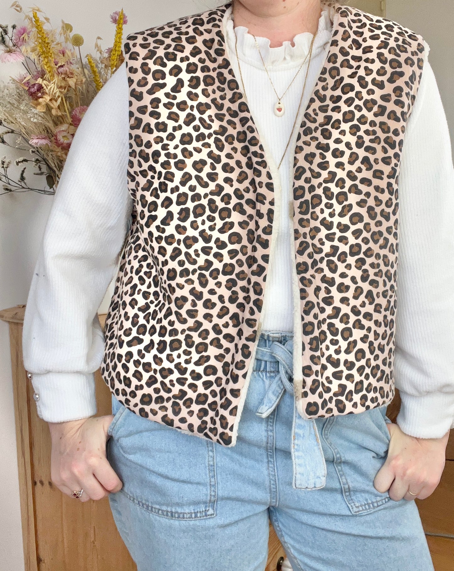 Le gilet Albane Adulte graou et petits coeurs