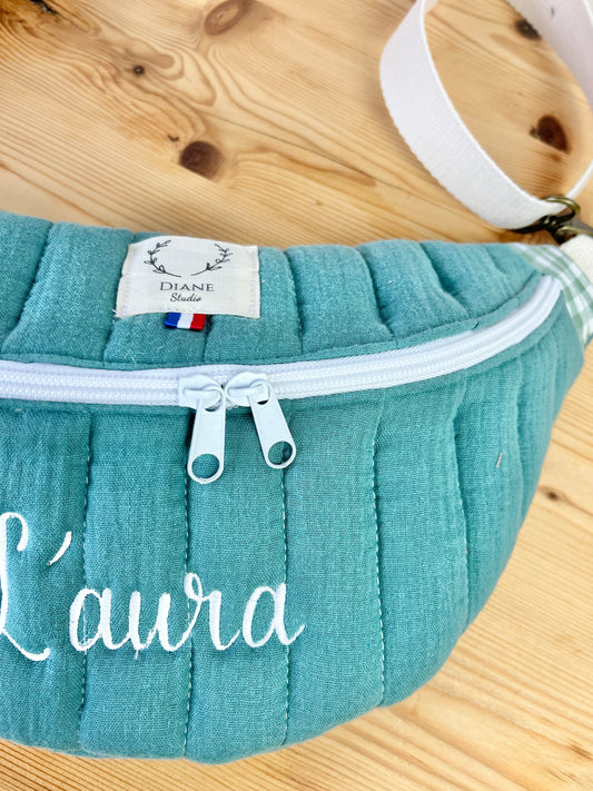 Roxane le sac banane enfant eucalyptus