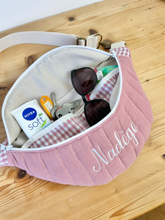 Roxane le sac banane rose thé