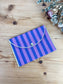 Le porte monnaie rayé bleu et violet intérieur Liberty