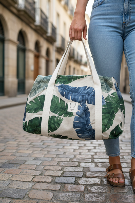 Hélène le sac à langer souple fleuri