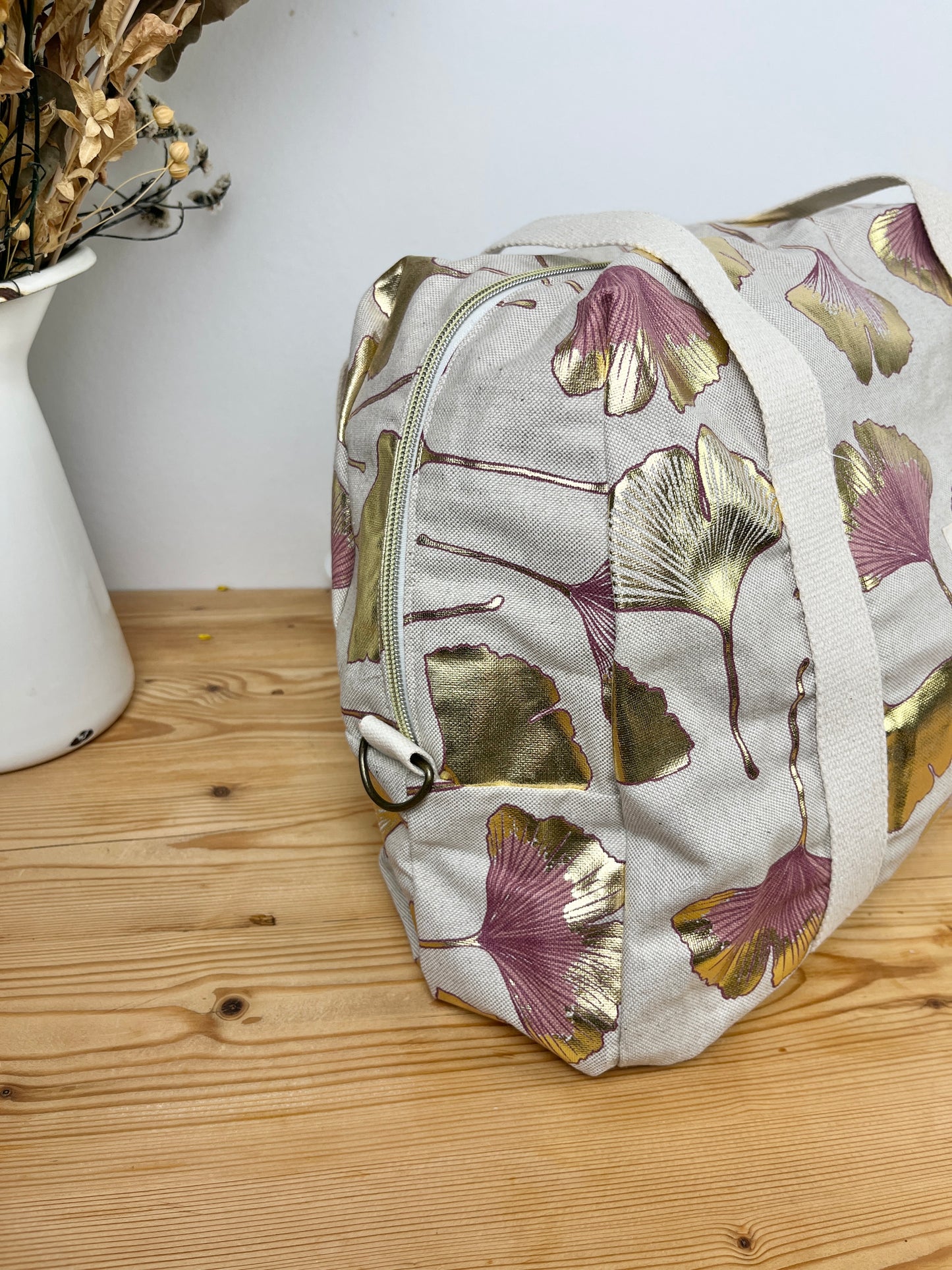 Hélène le sac week-end souple gingko doré