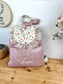 Le sac à dos Églantine velours rose poudré Amandine et tulle