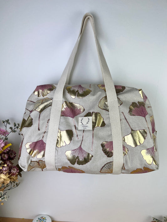Hélène le sac à langer gingko doré