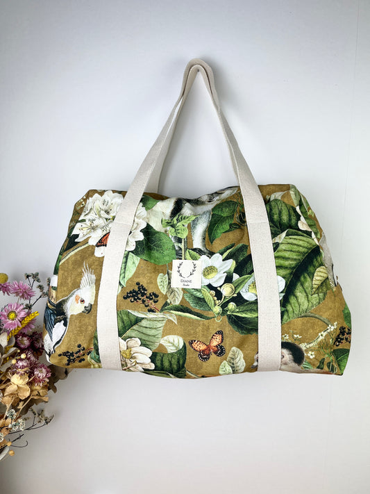 Hélène le sac week-end souple jungle