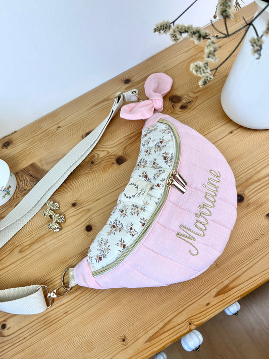Sac Eléonore enfant gaze rose et Namra