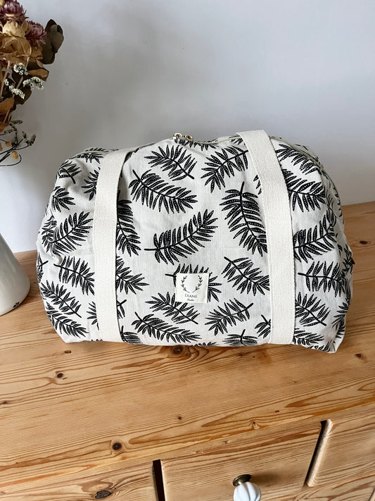 Hélène le sac week-end souple feuillage