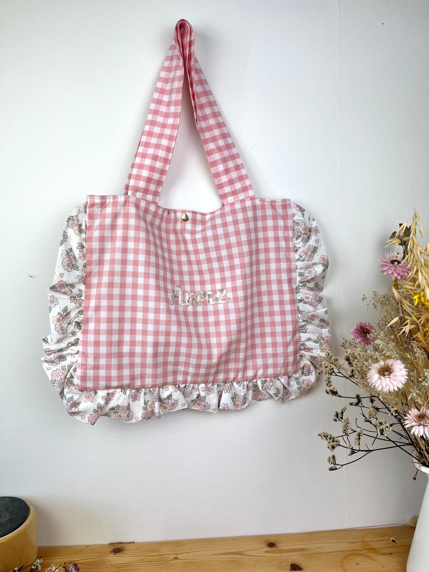 Le petit tote bag salarina et vichy rose