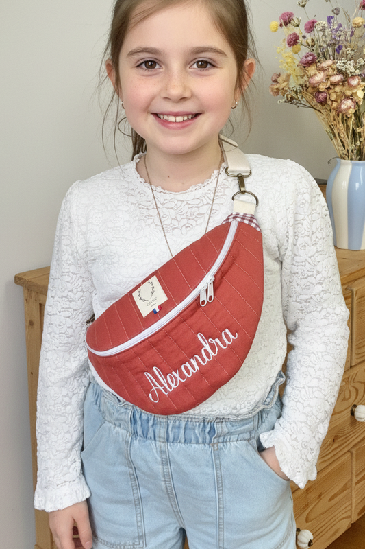 Roxane le sac banane enfant brique