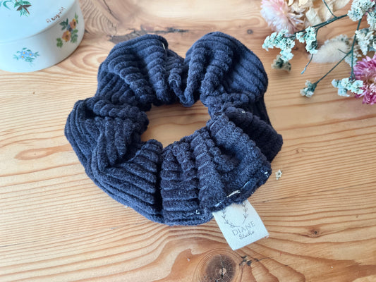 Chouchou velours bleu marine