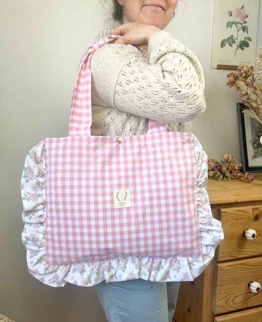 Le petit tote bag salarina et vichy rose