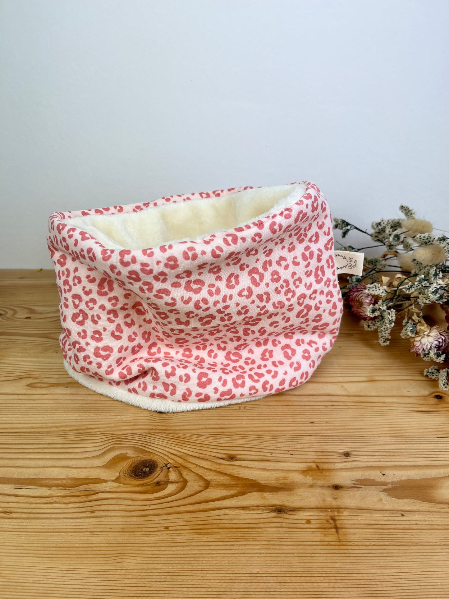 Le tour de cou gaze léopard pink