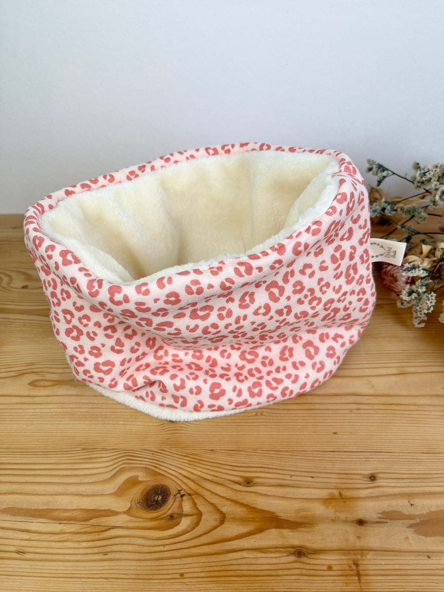 Le tour de cou gaze léopard pink