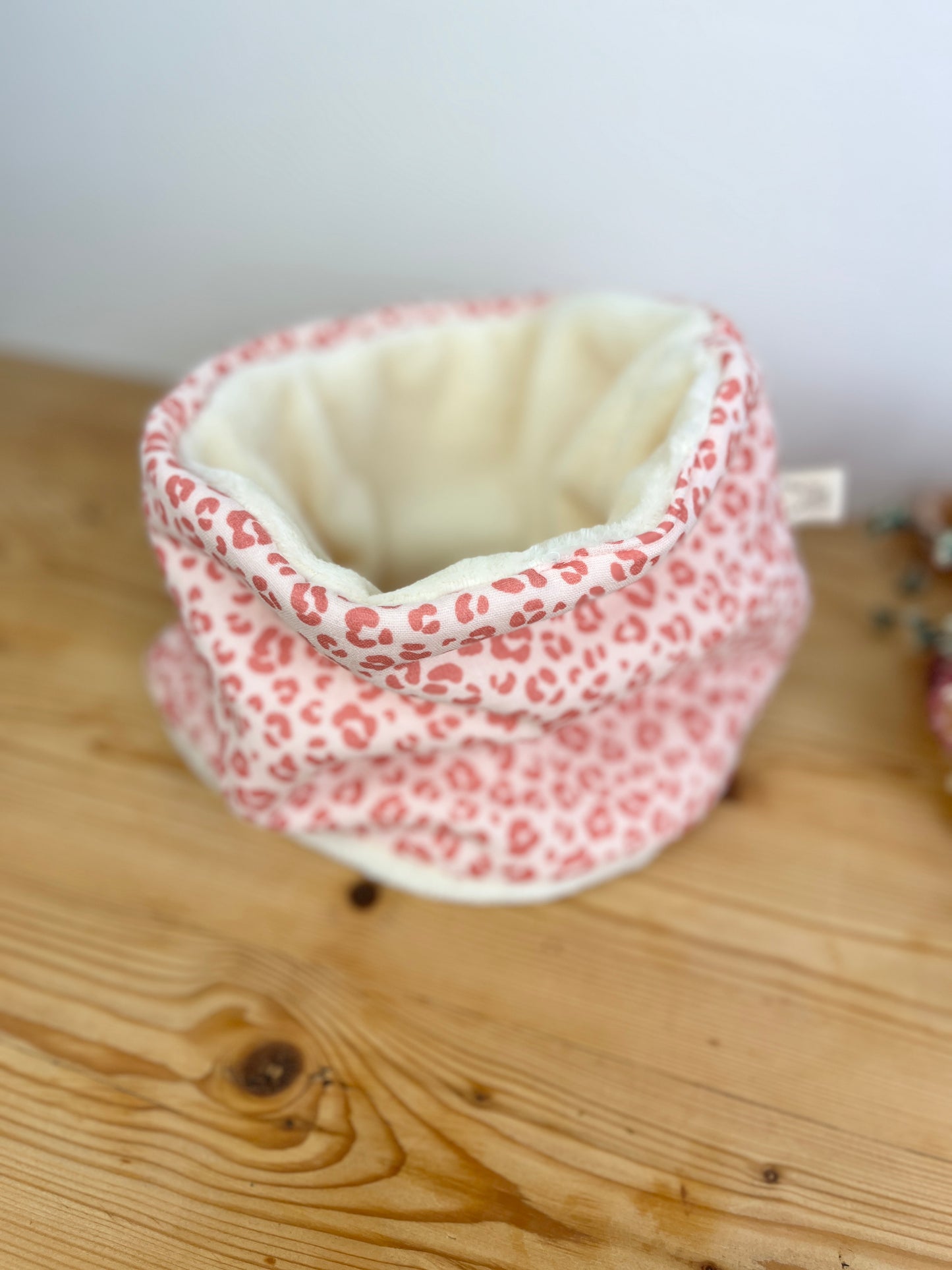 Le tour de cou gaze léopard pink