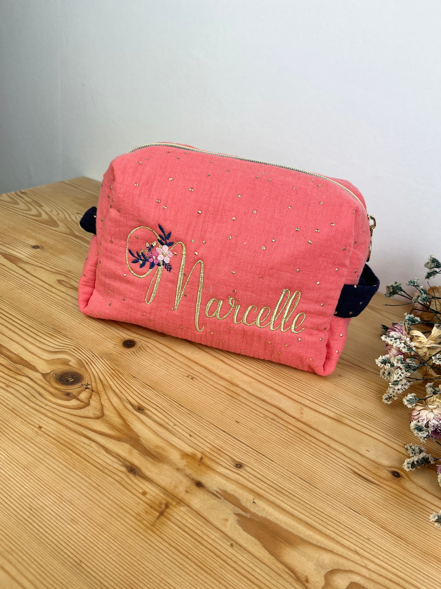 Trousse de toilette Liberty  wiltshire senteur et gaze corail