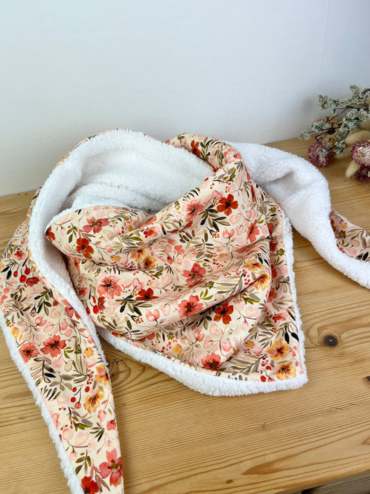 Le chèche jersey fleuri Amandine