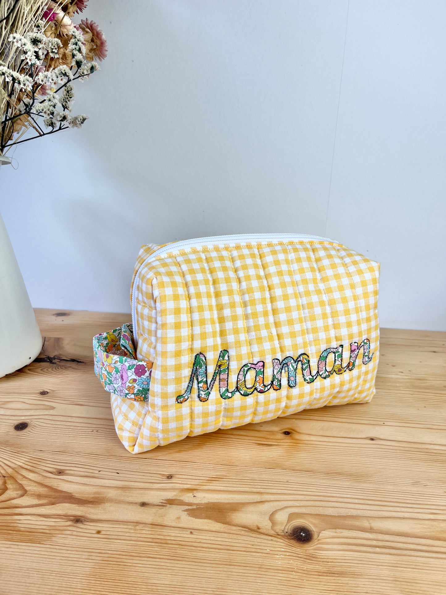 Trousse de toilette brodé maman