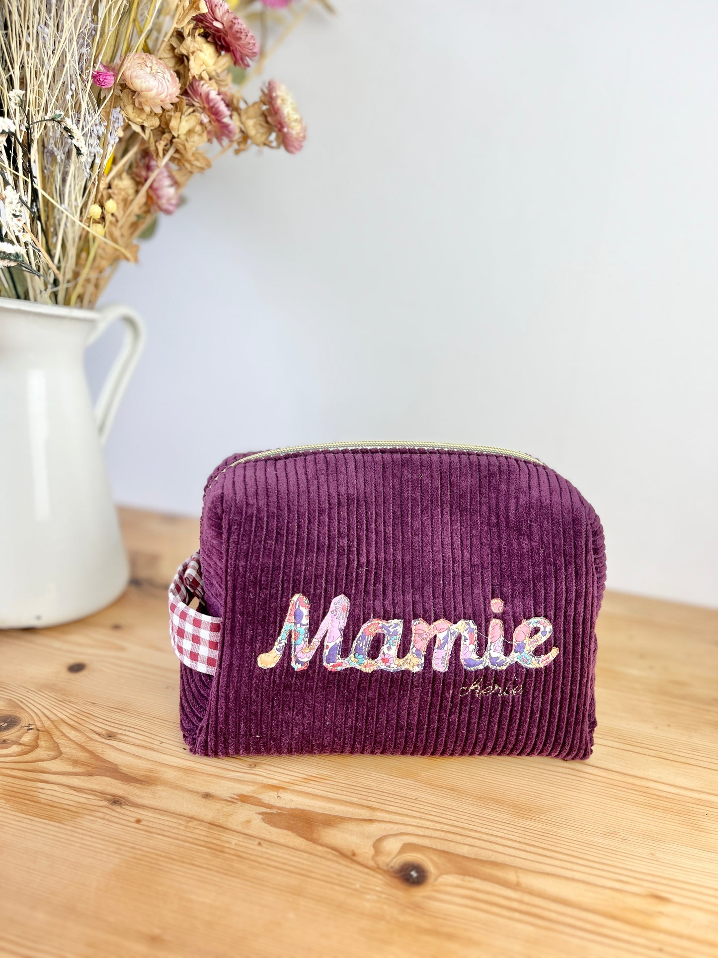 Trousse de toilette brodé mamie chérie