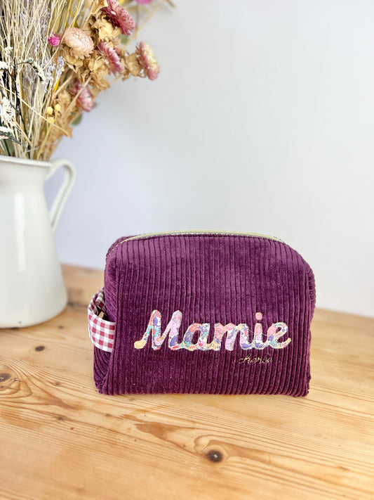 Trousse de toilette brodé mamie chérie
