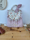 Le sac à dos Églantine velours rose poudré Amandine et tulle