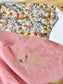 Couverture rose thé et fleurs