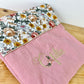Couverture rose thé et fleurs