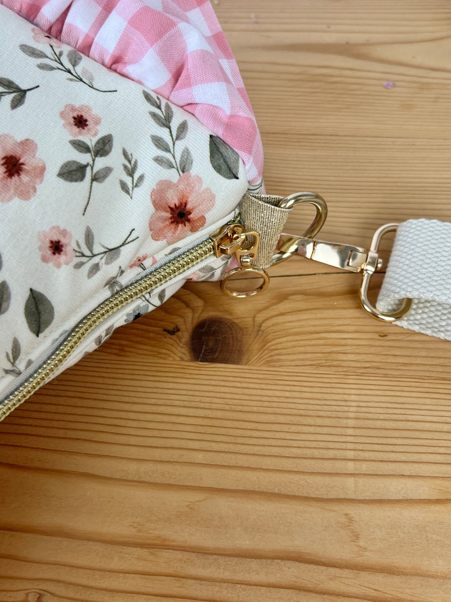 Sac Milan jersey Amandine et vichy rose