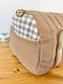 Sac Louison gaze caramel et vichy galet