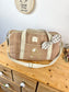Sac Louison gaze caramel et vichy galet