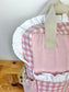 Le sac Ombeline volants, gaze et vichy rose