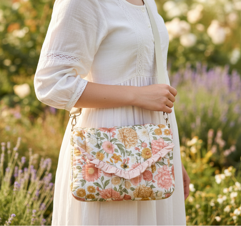 Le sac Elise gaze blush et Elisabeth