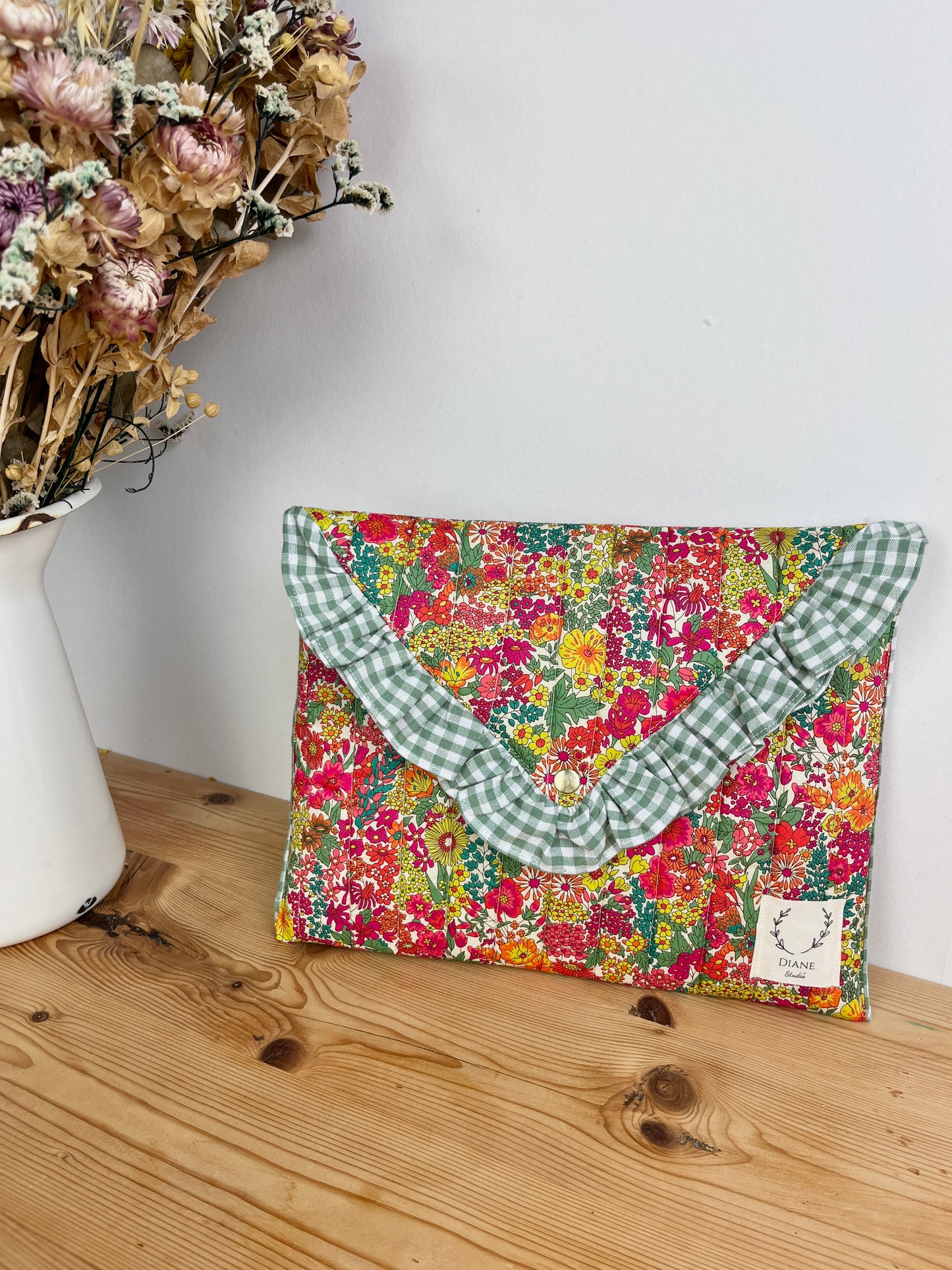 Pochette Charlotte Margaret annie B et vichy sauge