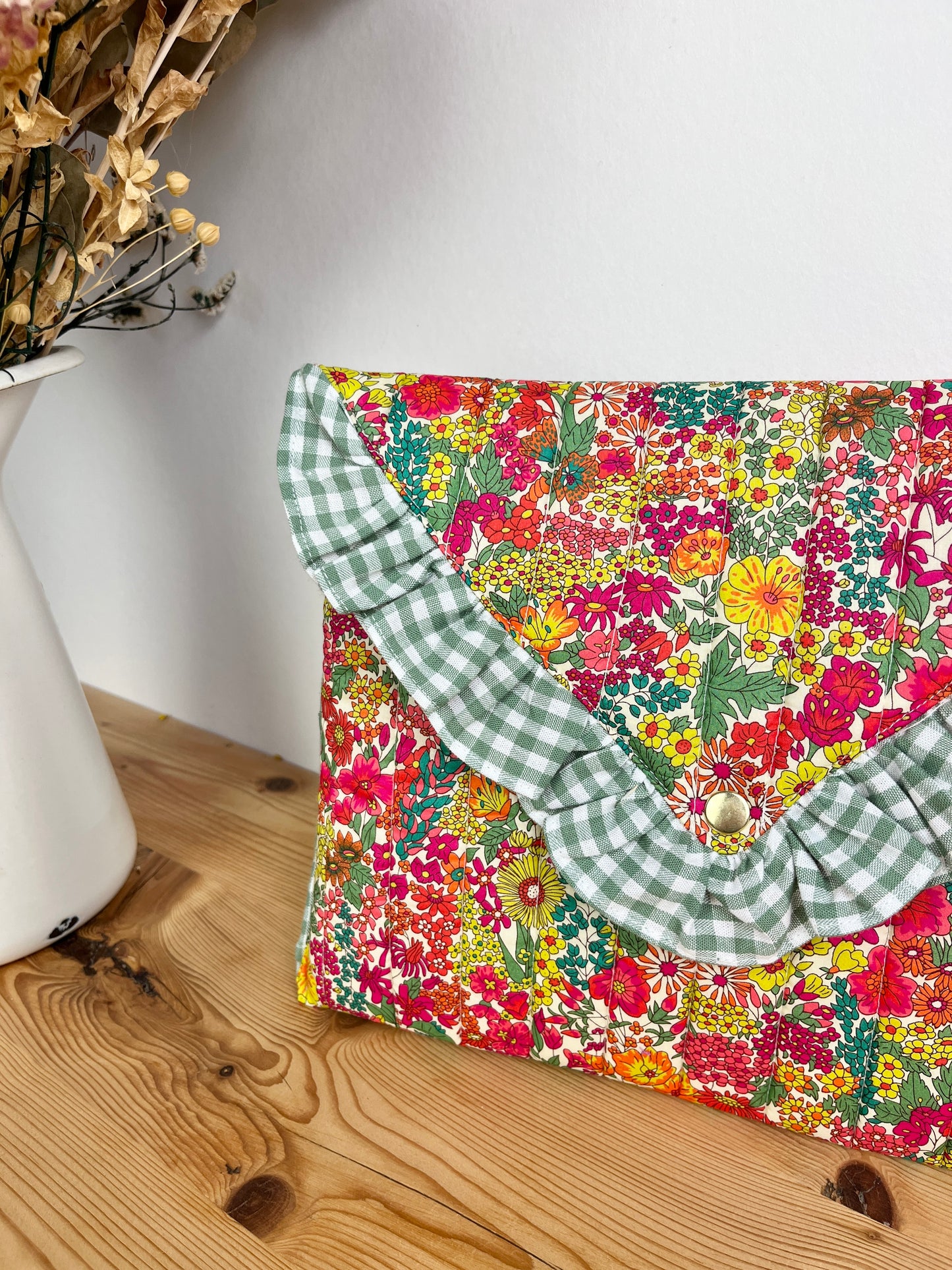 Pochette Charlotte Margaret annie B et vichy sauge