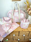 Ensemble Sac Chloé, panier pochon, pochon, couverture et matelas à langer personnalisable