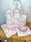 Ruffled bag and pouch set - made to order